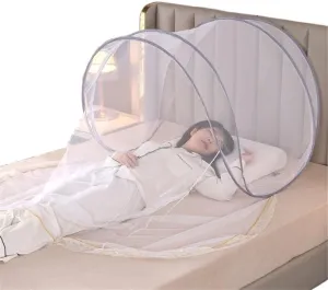 Lightweight Home Head Cover Mosquito Net Ensures Sleep, Simple Operation, No Installation, Foldable, Can Also Be Used in Student Dormitories, Outdoor Camping, No More Bites(Gray)