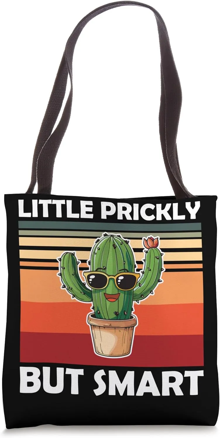 Little Prickly But Smart Cute Cactus Tote Bag