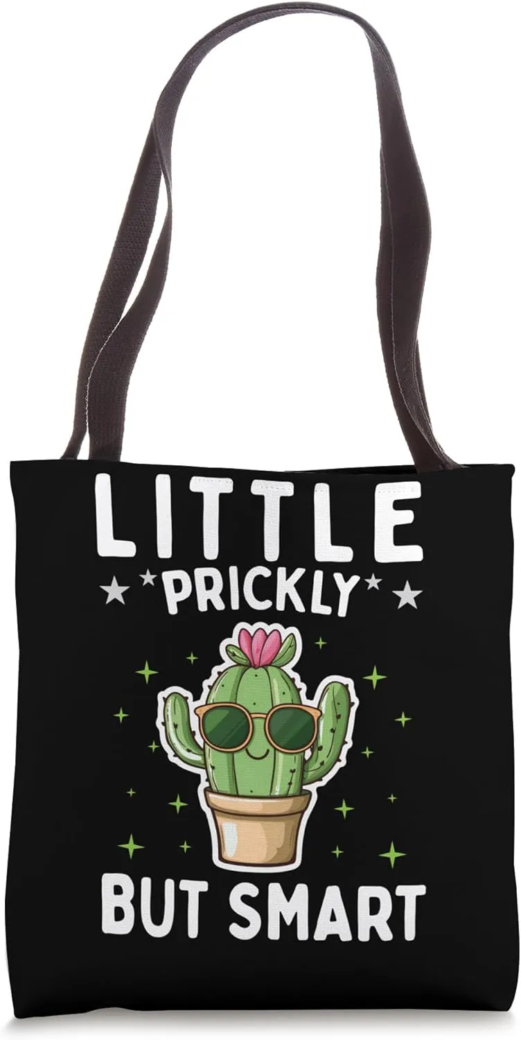Little Prickly But Smart Cute Cactus Tote Bag