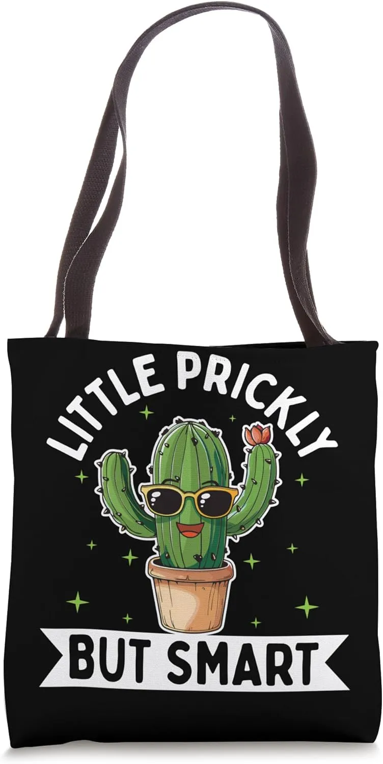 Little Prickly But Smart Cute Cactus Tote Bag