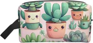 Lovely succulent plants Storage Bags - Travel Toiletry and Makeup Bags, Unisex, Daily Use, Small Items Storage