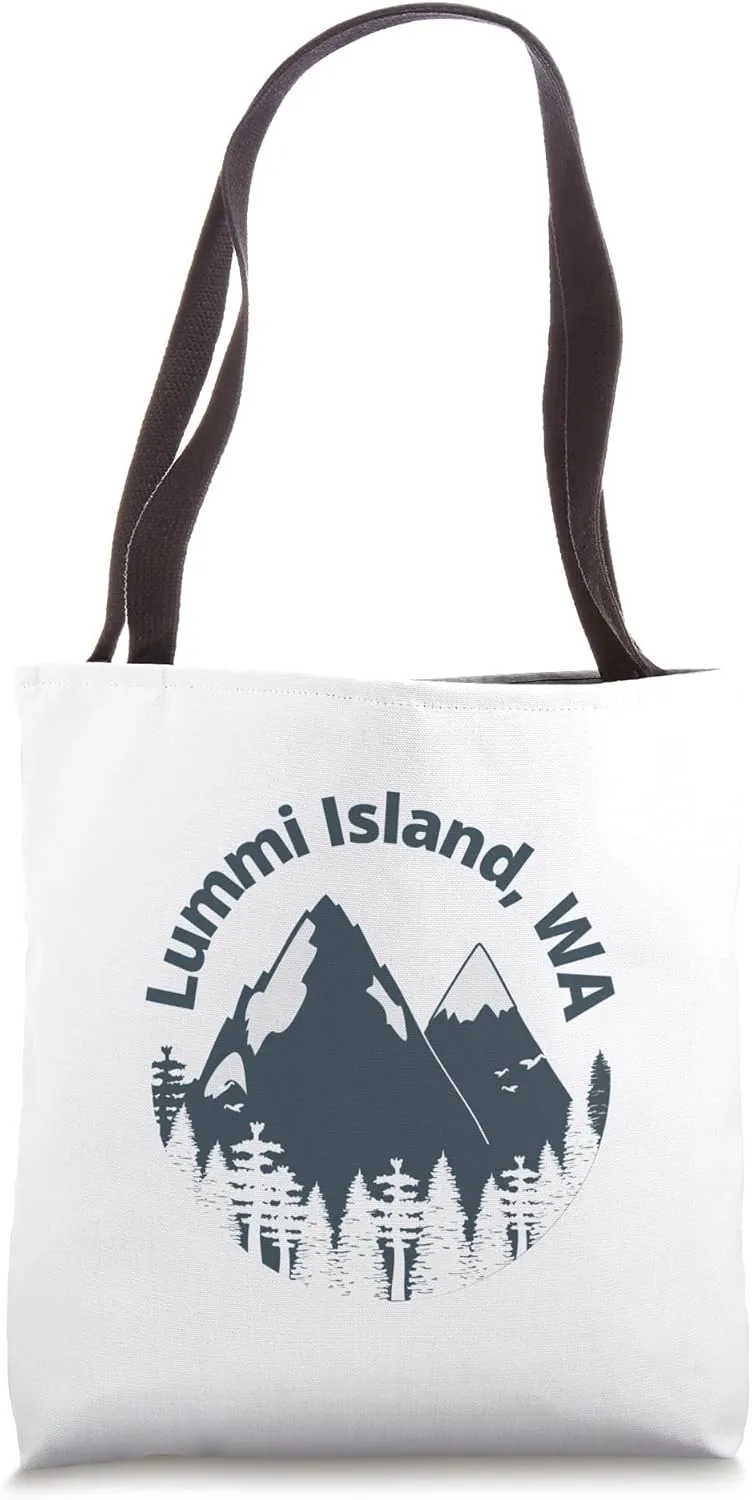 Lummi Island WA Mountains Hiking Climbing Camping Tote Bag
