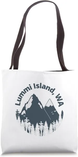 Lummi Island WA Mountains Hiking Climbing Camping Tote Bag