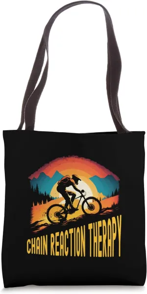 Maintainbike With Chain Reaction Therapy Retro Cycling Tote Bag