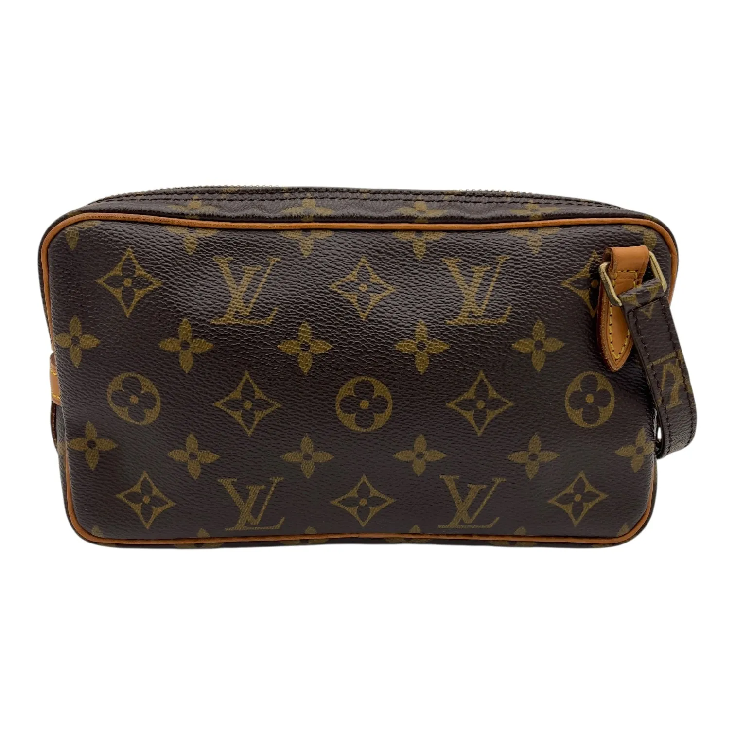 Marly Crossbody Bag Brown in Monogram Coated Canvas, Gold hardware