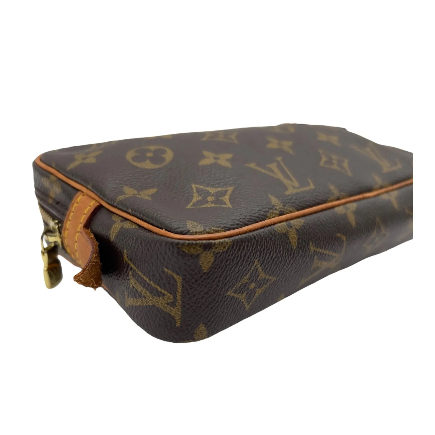 Marly Crossbody Bag Brown in Monogram Coated Canvas, Gold hardware