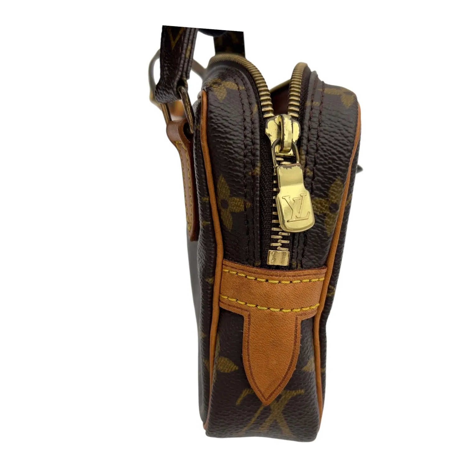 Marly Crossbody Bag Brown in Monogram Coated Canvas, Gold hardware