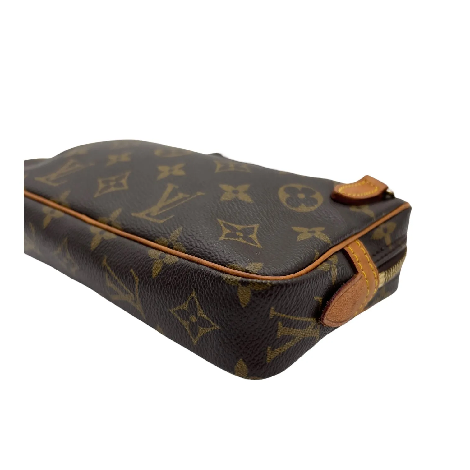Marly Crossbody Bag Brown in Monogram Coated Canvas, Gold hardware