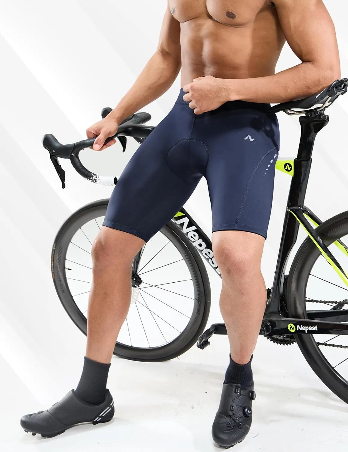 Men's Bike Shorts 4D Padded Cycling Road Biking Riding Biker Bicycle Mountain Cycle Shorts Zipper Pockets