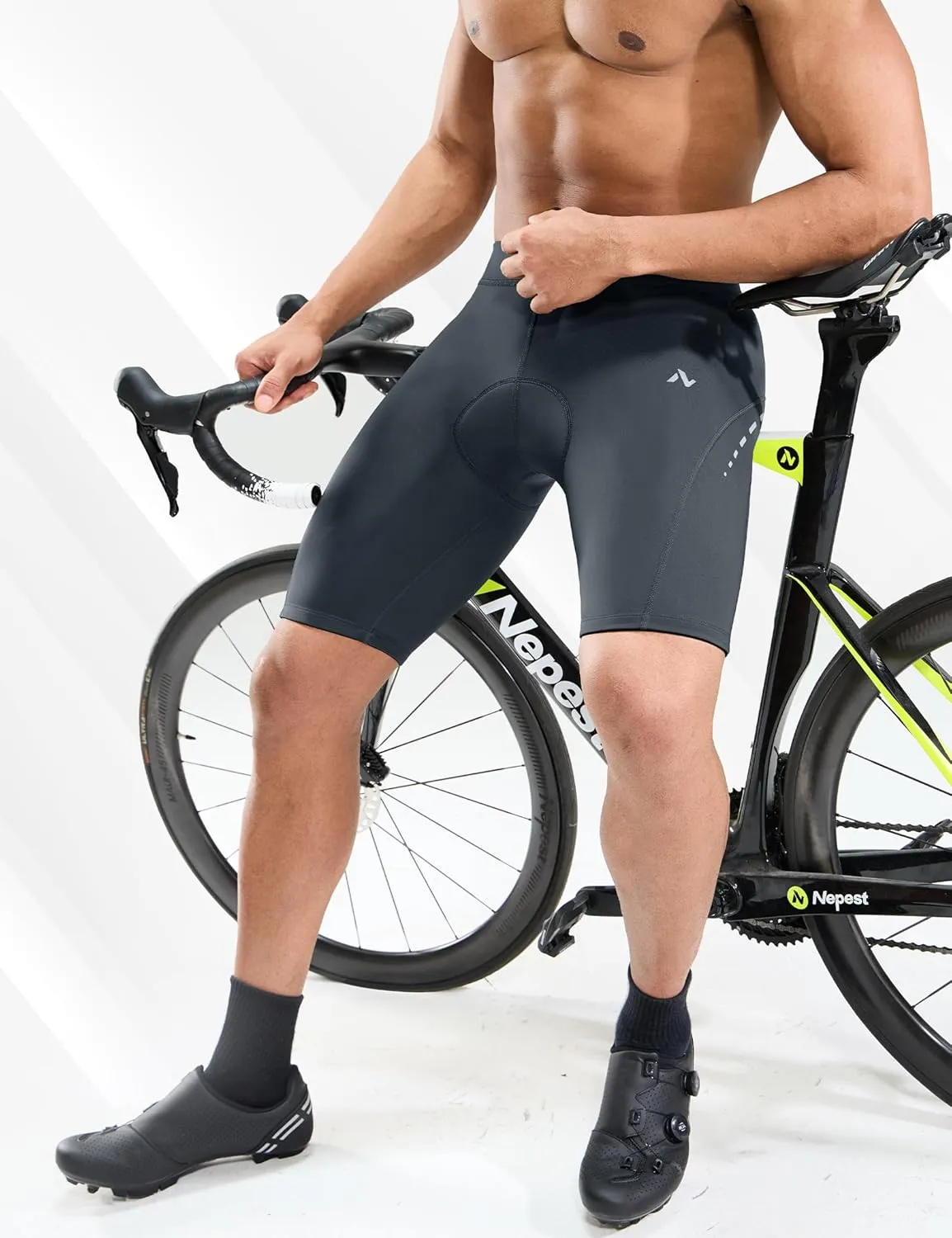 Men's Bike Shorts 4D Padded Cycling Road Biking Riding Biker Bicycle Mountain Cycle Shorts Zipper Pockets