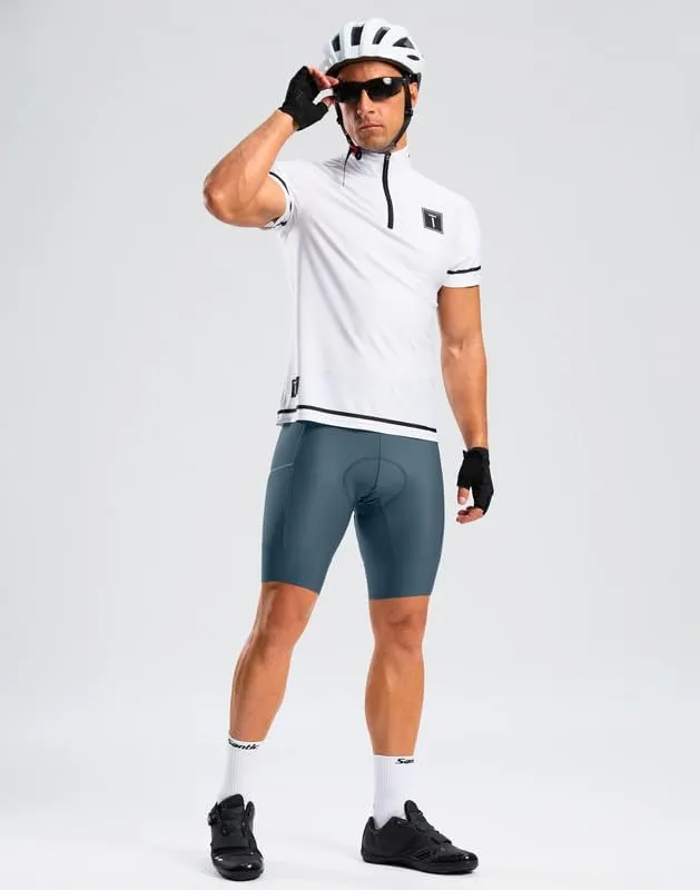 Men's Bike Shorts 4D Padded Cycling Shorts for Men Road Riding Biking Bicycle Zipper Pockets