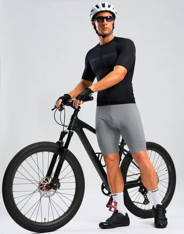 Men's Bike Shorts 4D Padded Cycling Shorts for Men Road Riding Biking Bicycle Zipper Pockets