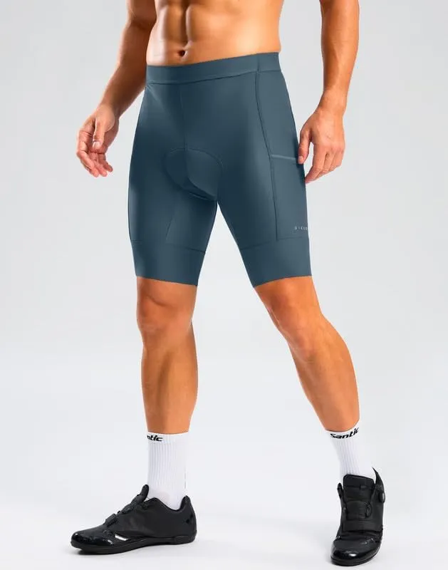 Men's Bike Shorts 4D Padded Cycling Shorts for Men Road Riding Biking Bicycle Zipper Pockets
