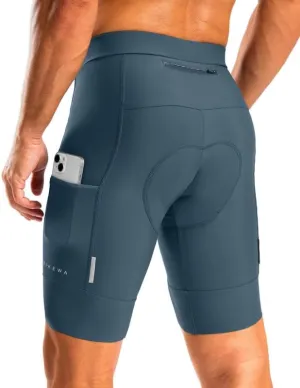 Men's Bike Shorts 4D Padded Cycling Shorts for Men Road Riding Biking Bicycle Zipper Pockets