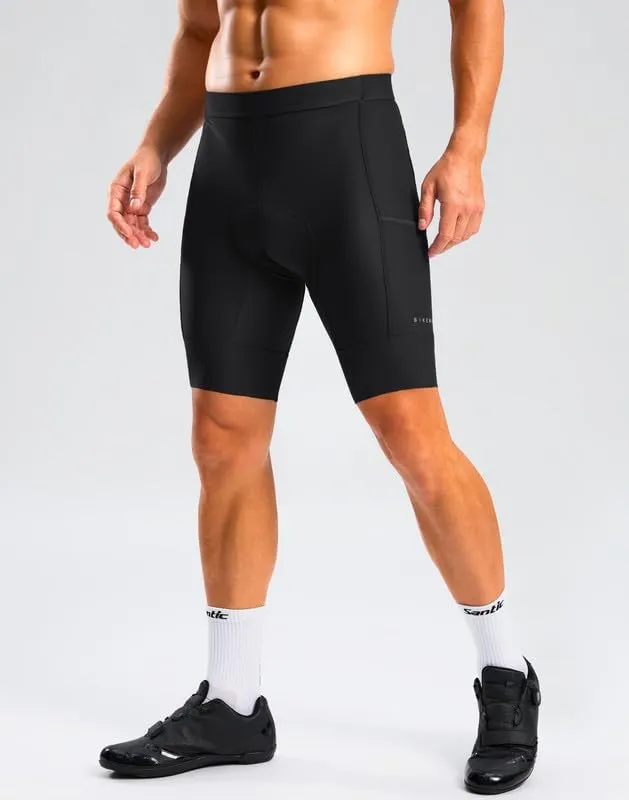 Men's Bike Shorts 4D Padded Cycling Shorts for Men Road Riding Biking Bicycle Zipper Pockets