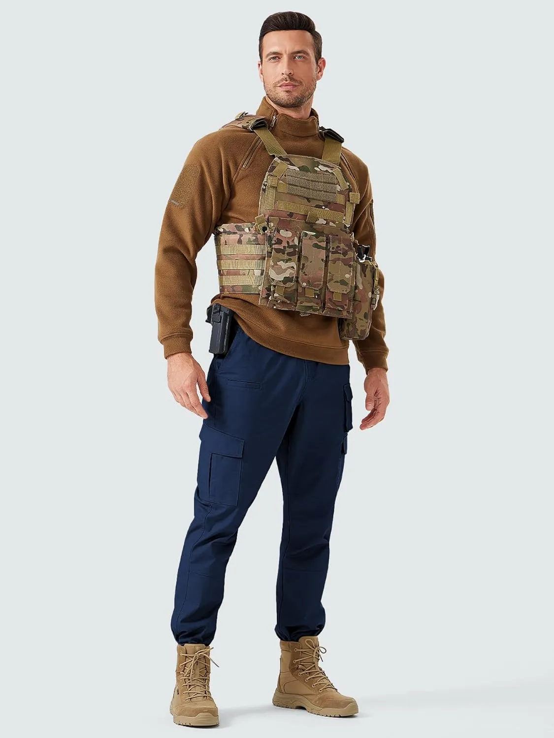 Men's Cargo Work Pants Water Resistant Tactical Pants 29"/31"/33" Lightweight Hiking Ripstop Pants Outdoor Apparel