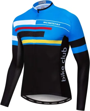 Men's Cycling Jersey Long Sleeve Pro Brand Team Reflective Bicycle Shirts Jacket USA