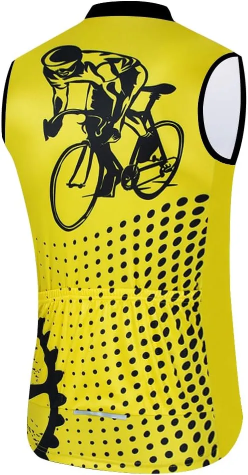 Men's Cycling Jersey Sleeveless Tops Clothing Bike Shirts Vest Breathable Bicycle Clothing Jacket