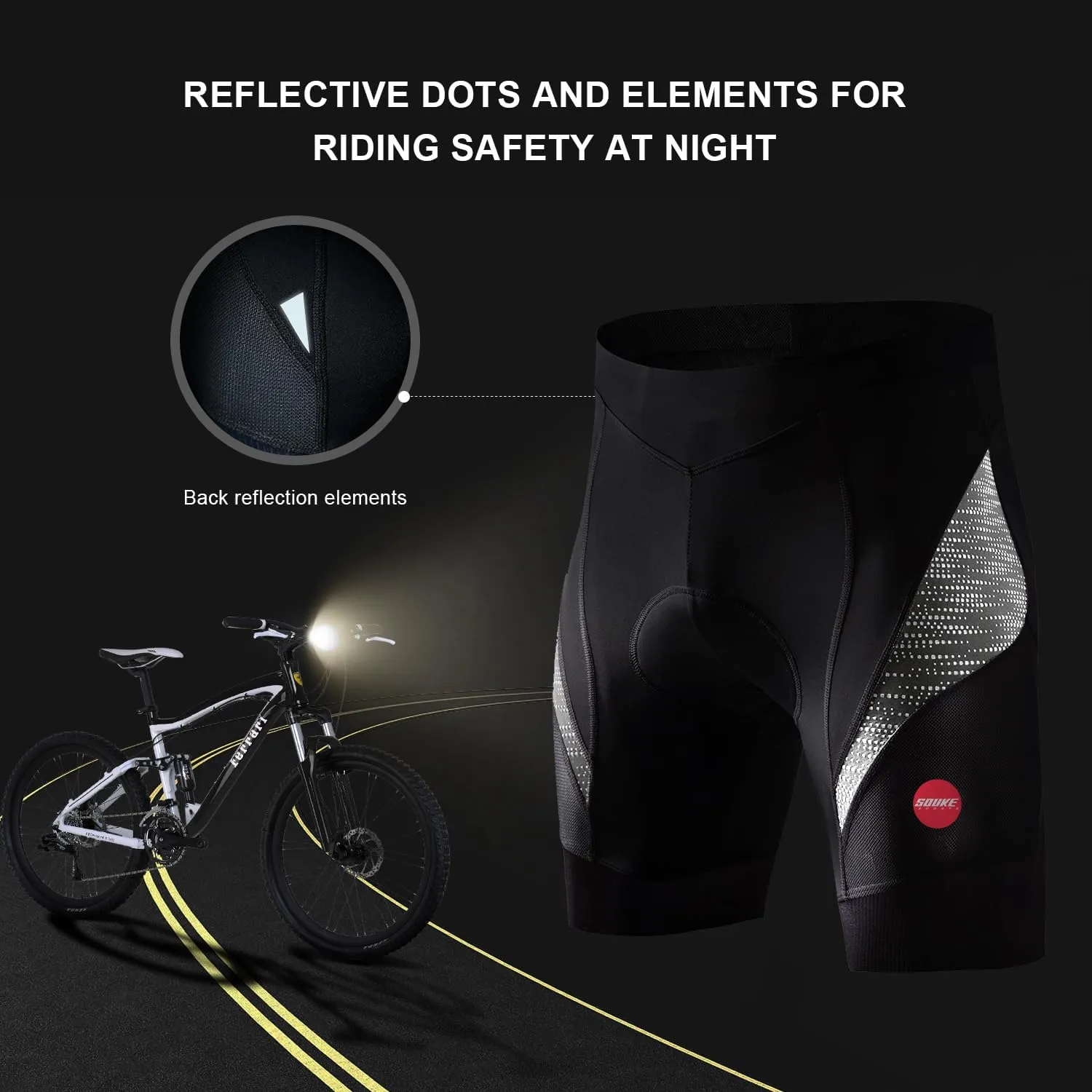Men's Cycling Shorts Padded Bicycle Riding Half Pants Bike Biking Cycle Tights
