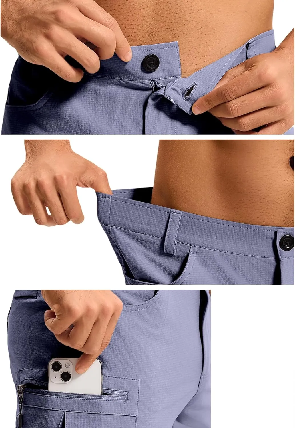 Mens Hiking Cargo Shorts Stretch Quick-Dry Outdoor Casual Work Shorts for Men Camping Fishing