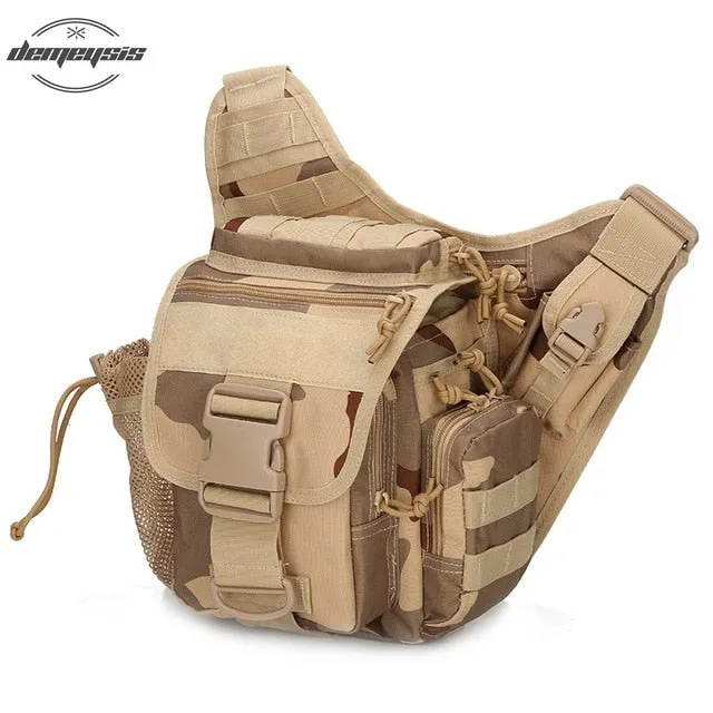 Men's Military Tactical Bag, Molle Army Sport Shoulder Bag, Outdoor Hiking Travel Climbing Bags Crossbody Bag