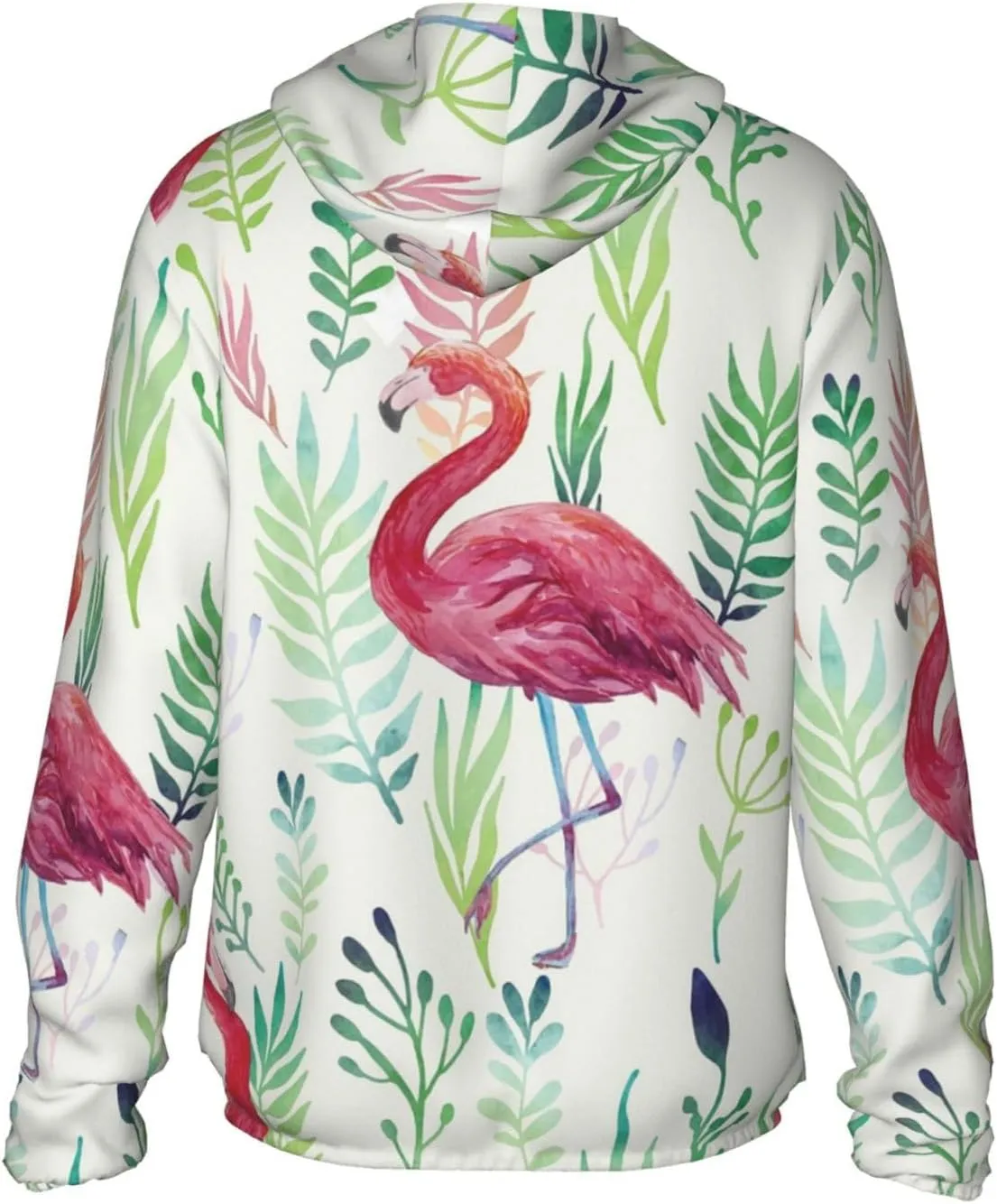 Men's Outdoor Lightweight Uv Sun Protection Jacket,Flamingo Long Sleeve Hooded Shirt