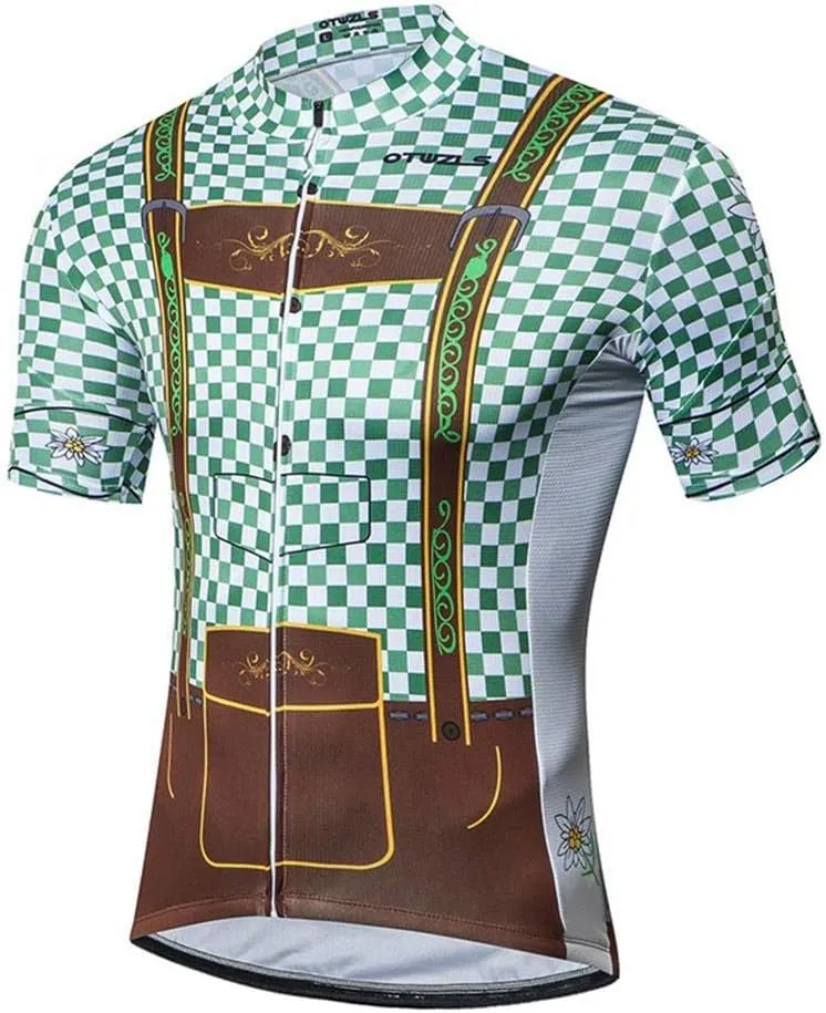 Men's Quick-Dry Cycling Jersey Set Road Bike Bicycle Shirt   Bib Shorts with 9D Gel Pad MTB Riding Clothing Kit
