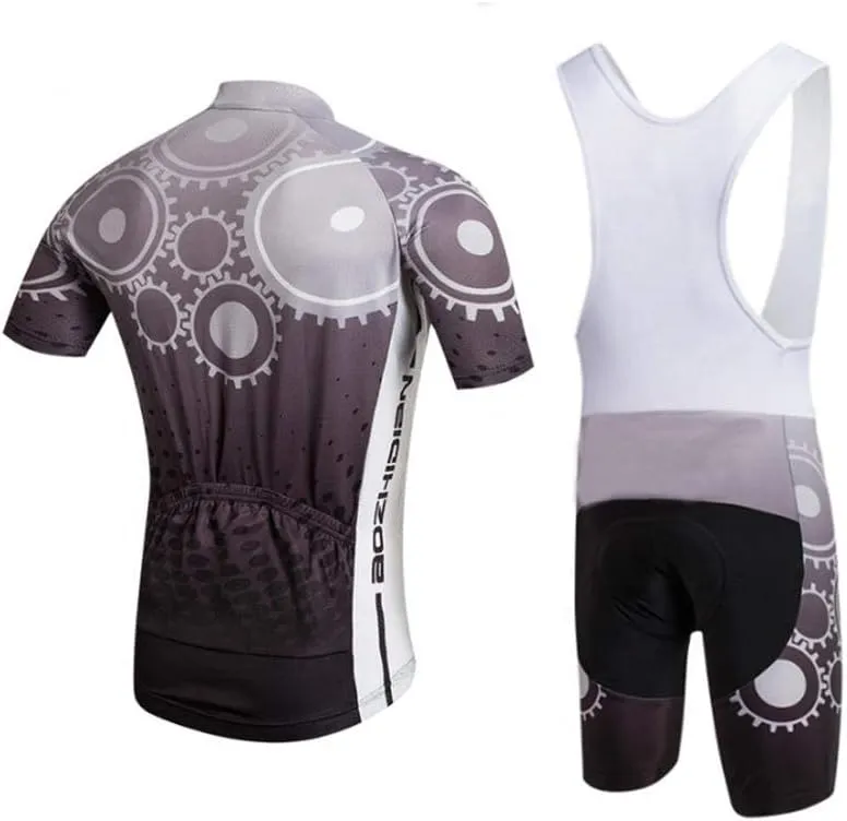 Men's Quick-Dry Cycling Jersey Set Road Bike Bicycle Shirt   Bib Shorts with 9D Gel Pad MTB Riding Clothing Kit