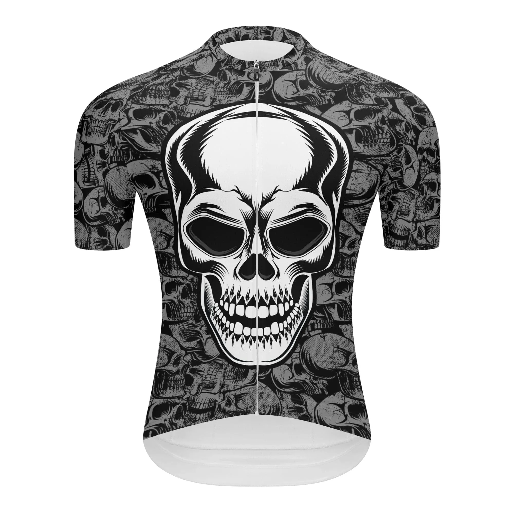Men's Skull Head Pro Team Cycling Training Jersey and Shorts