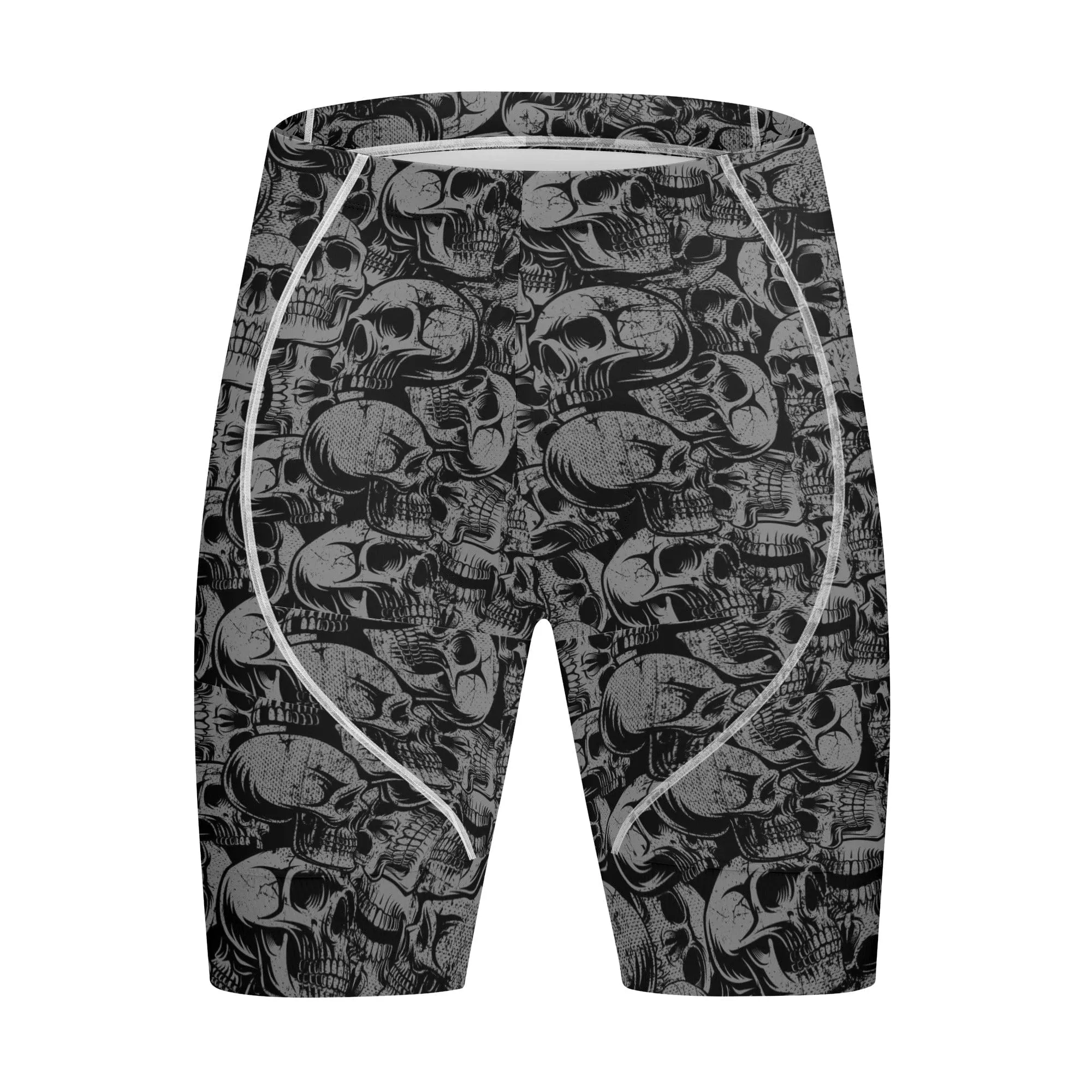 Men's Skull Head Pro Team Cycling Training Jersey and Shorts