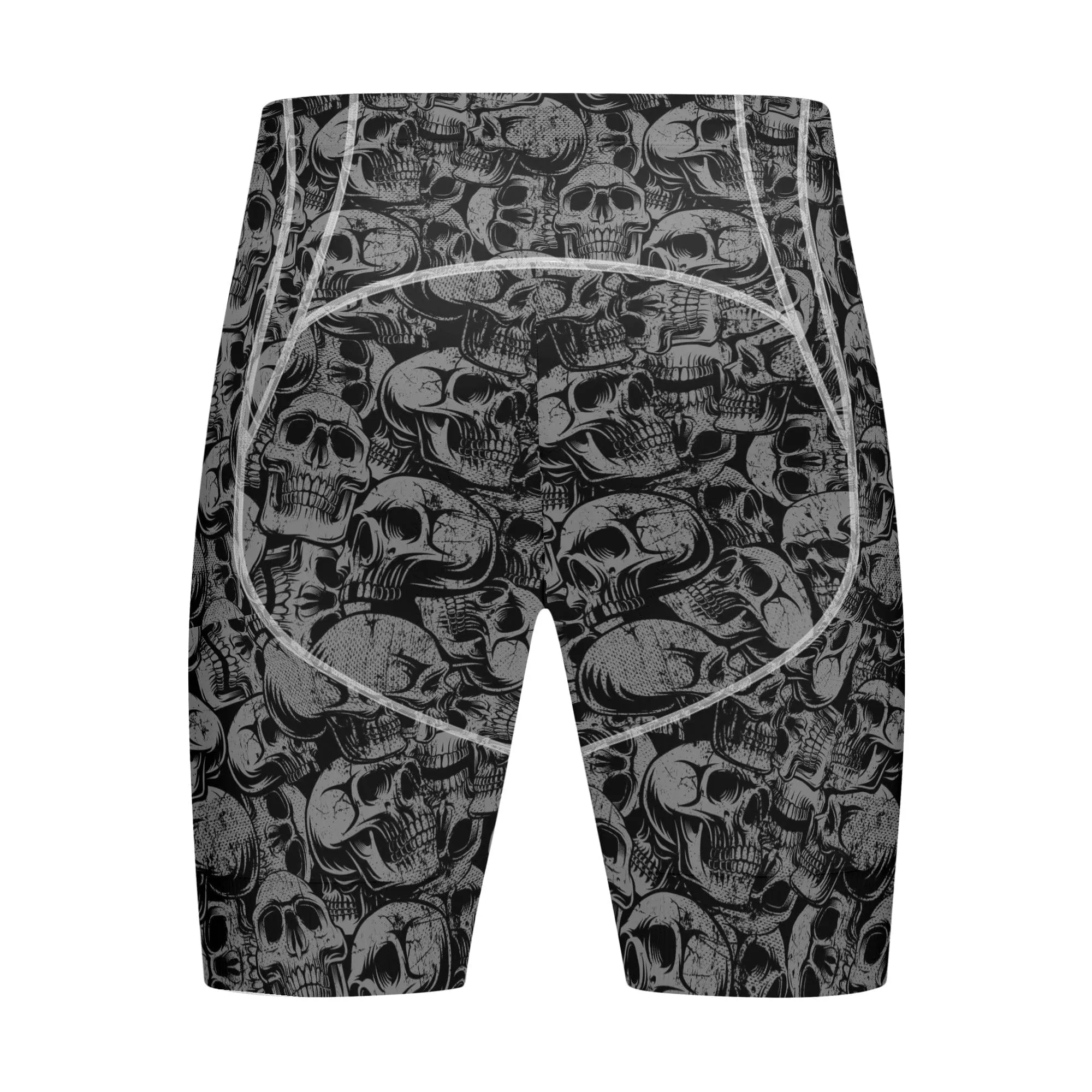 Men's Skull Head Pro Team Cycling Training Jersey and Shorts