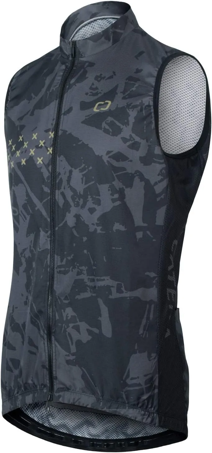 Men's Windbreaker Vest Windproof Sleeveless Jacket Visibility Safety Gilet Super-Light Coat Active