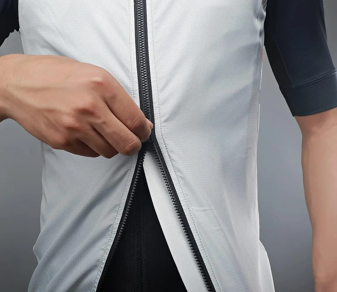 Men's Windbreaker Vest Windproof Sleeveless Jacket Visibility Safety Gilet Super-Light Coat Active