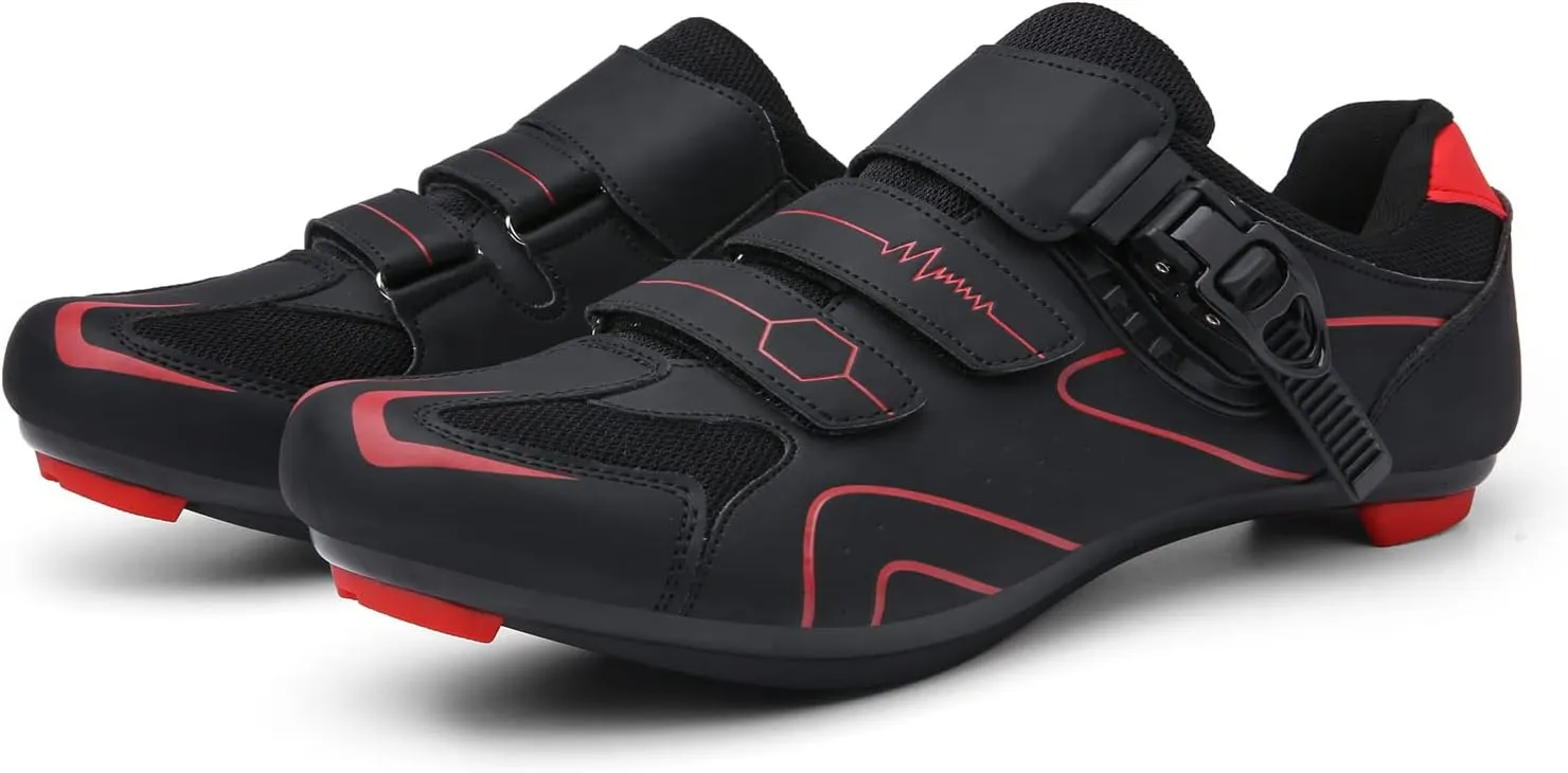 Mens Womens Cycling Shoes Compatible with Peloton Indoor Bicycle Pedals Clip in Road Bike Shoes Pre-Installed with Look Delta Cleats