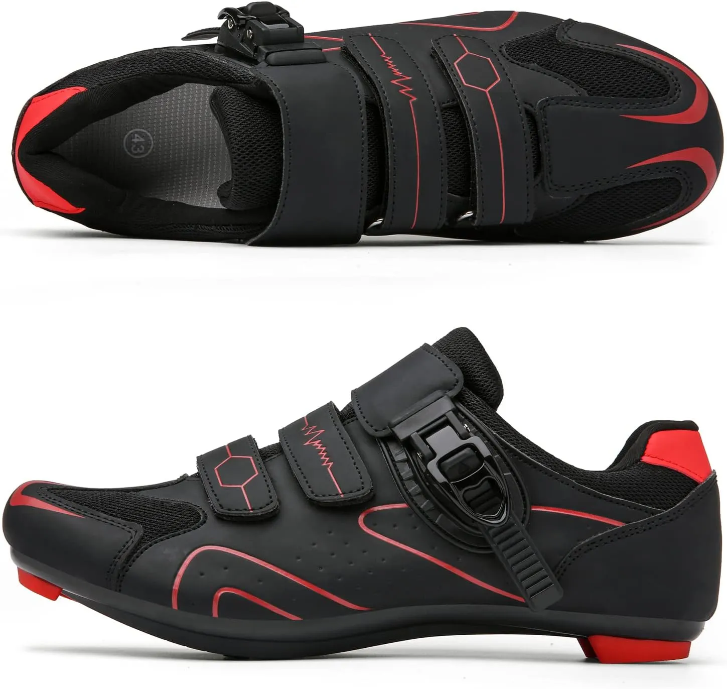 Mens Womens Cycling Shoes Compatible with Peloton Indoor Bicycle Pedals Clip in Road Bike Shoes Pre-Installed with Look Delta Cleats