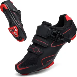 Mens Womens Cycling Shoes Compatible with Peloton Indoor Bicycle Pedals Clip in Road Bike Shoes Pre-Installed with Look Delta Cleats