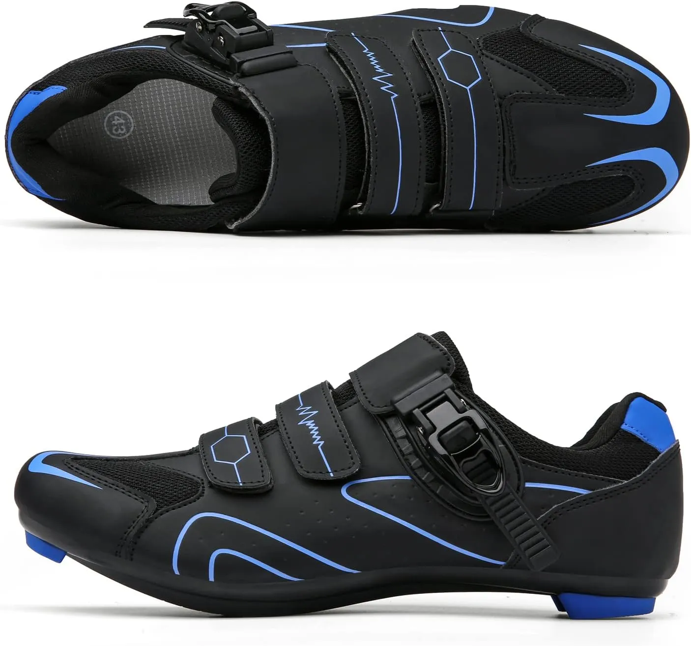 Mens Womens Cycling Shoes Compatible with Peloton Indoor Bicycle Pedals Clip in Road Bike Shoes Pre-Installed with Look Delta Cleats