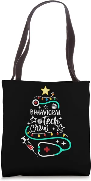 Merry Christmas Psychiatric Technician Behavioral Tech Crew Tote Bag