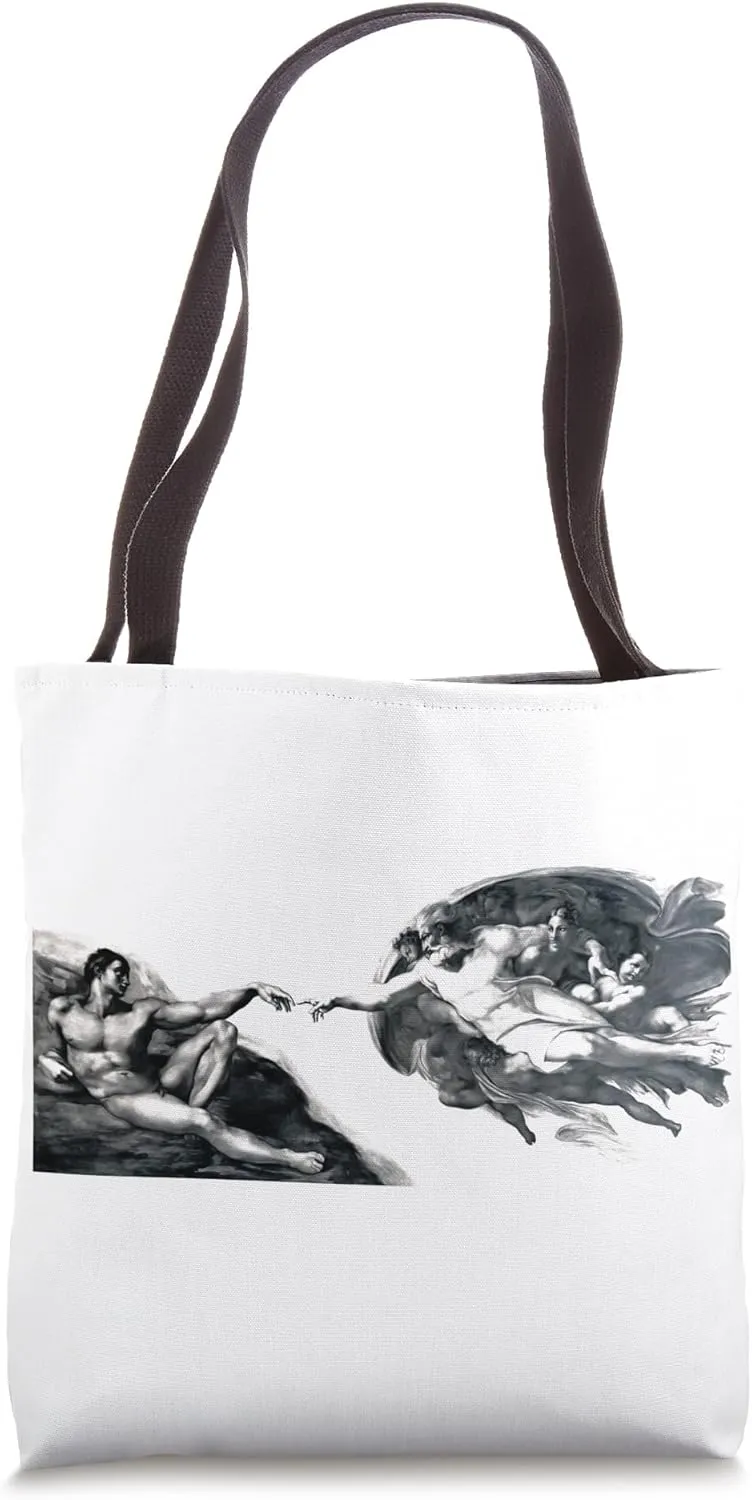 Michelangelo, Creation of Adam Reproduction Tote Bag