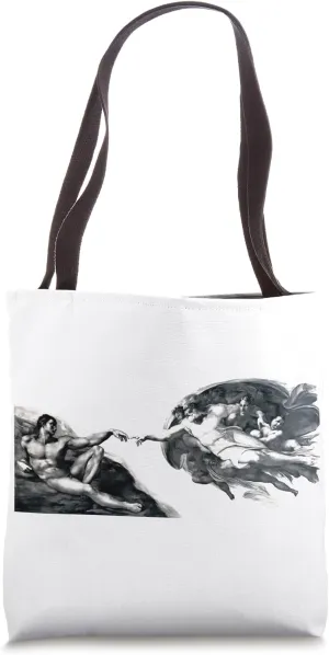 Michelangelo, Creation of Adam Reproduction Tote Bag