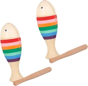 Milisten 2 Sets Wooden Percussion Playthings Instruments Musical Instrument Wooden Percussion Creative Musical Playthings Recreational Plaything Solid Wood