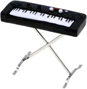 Mini Model Musical Instrument 1Pcs Miniature Metal Electronic Organ Keyboard Mini Piano Model Musical Instrument Adornment