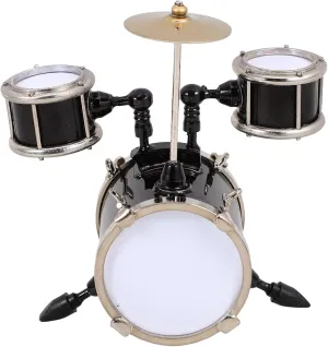 Miniature Drum Model Realistic Dollhouse Musical Instrument Construction for Music Room Decor Compact for Year Birthdays