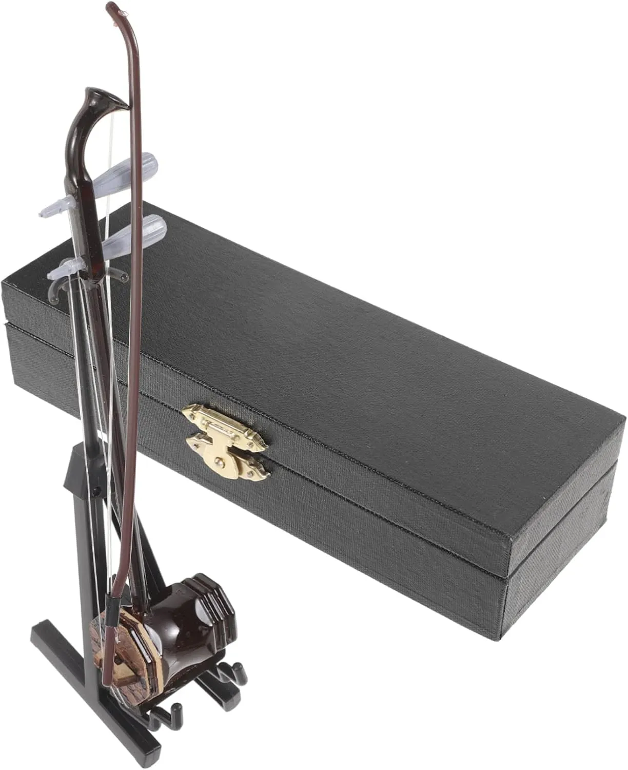 Miniature Erhu Model Mini Musical Instrument Toy Decorative Ornament Kids Plaything