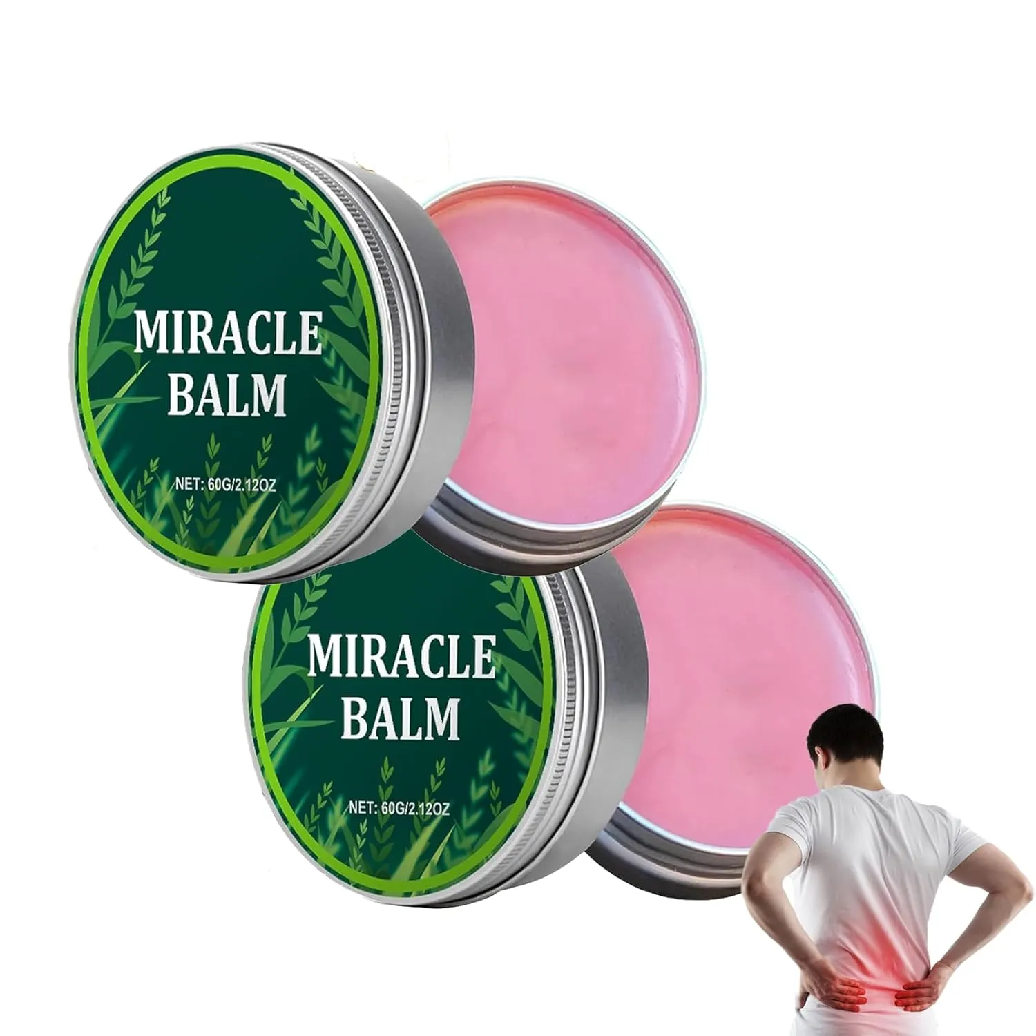 Miracle Balm,Soothing Joint Cream for Back，Hands, Feet ，Organic component (2PCS)