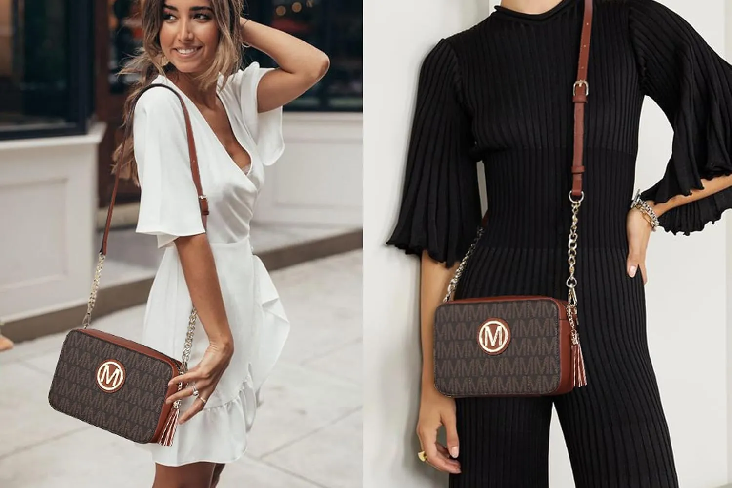 MKP Stylish Lightweight Fashion Crossbody Bag for Women Chic Signature Shoulder Messenger Bag with Tassel Zipper Pocket
