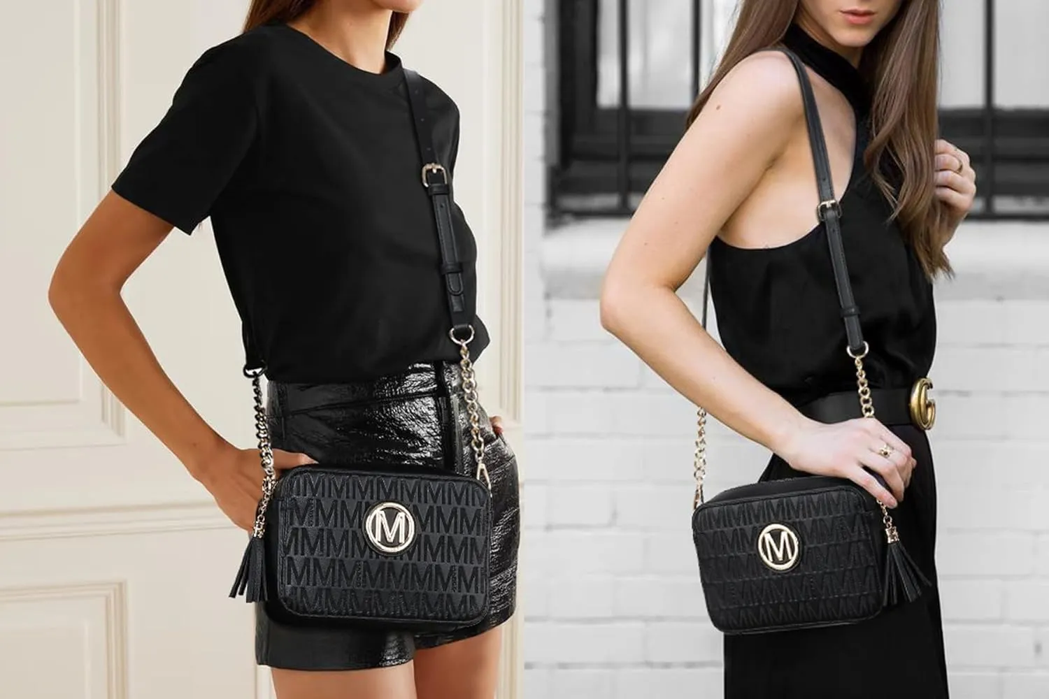 MKP Stylish Lightweight Fashion Crossbody Bag for Women Chic Signature Shoulder Messenger Bag with Tassel Zipper Pocket