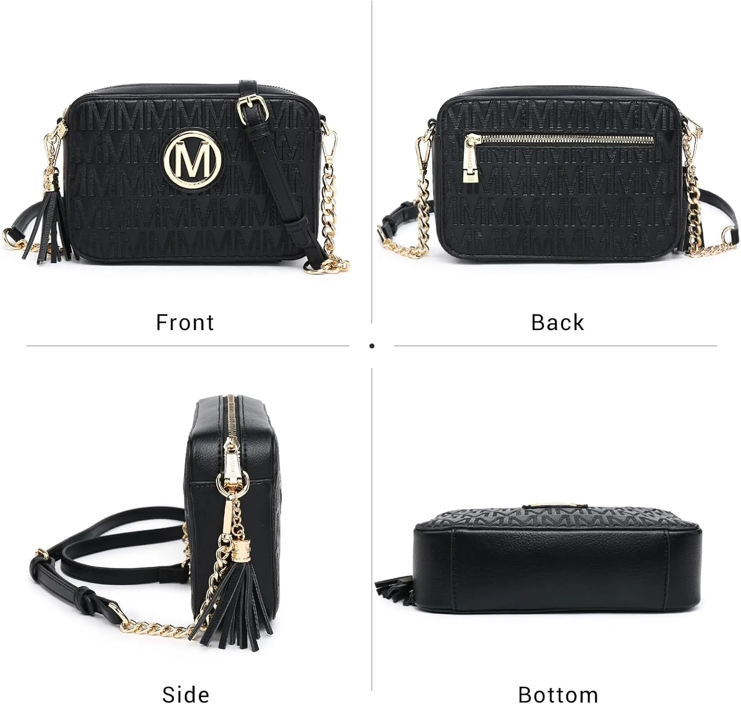 MKP Stylish Lightweight Fashion Crossbody Bag for Women Chic Signature Shoulder Messenger Bag with Tassel Zipper Pocket