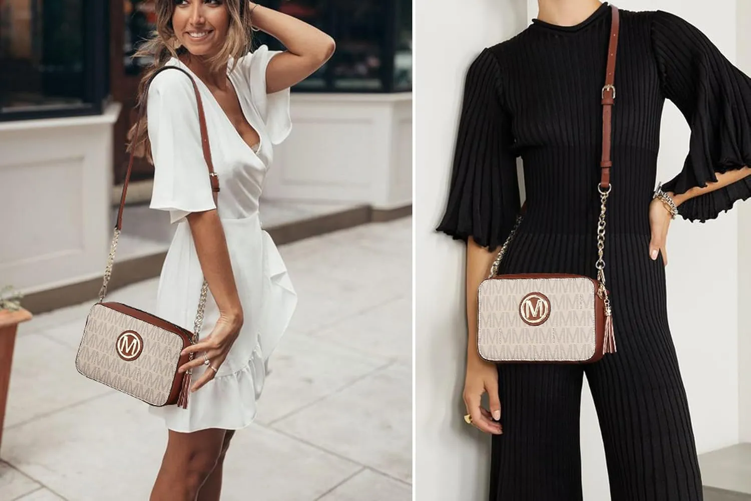 MKP Stylish Lightweight Fashion Crossbody Bag for Women Chic Signature Shoulder Messenger Bag with Tassel Zipper Pocket