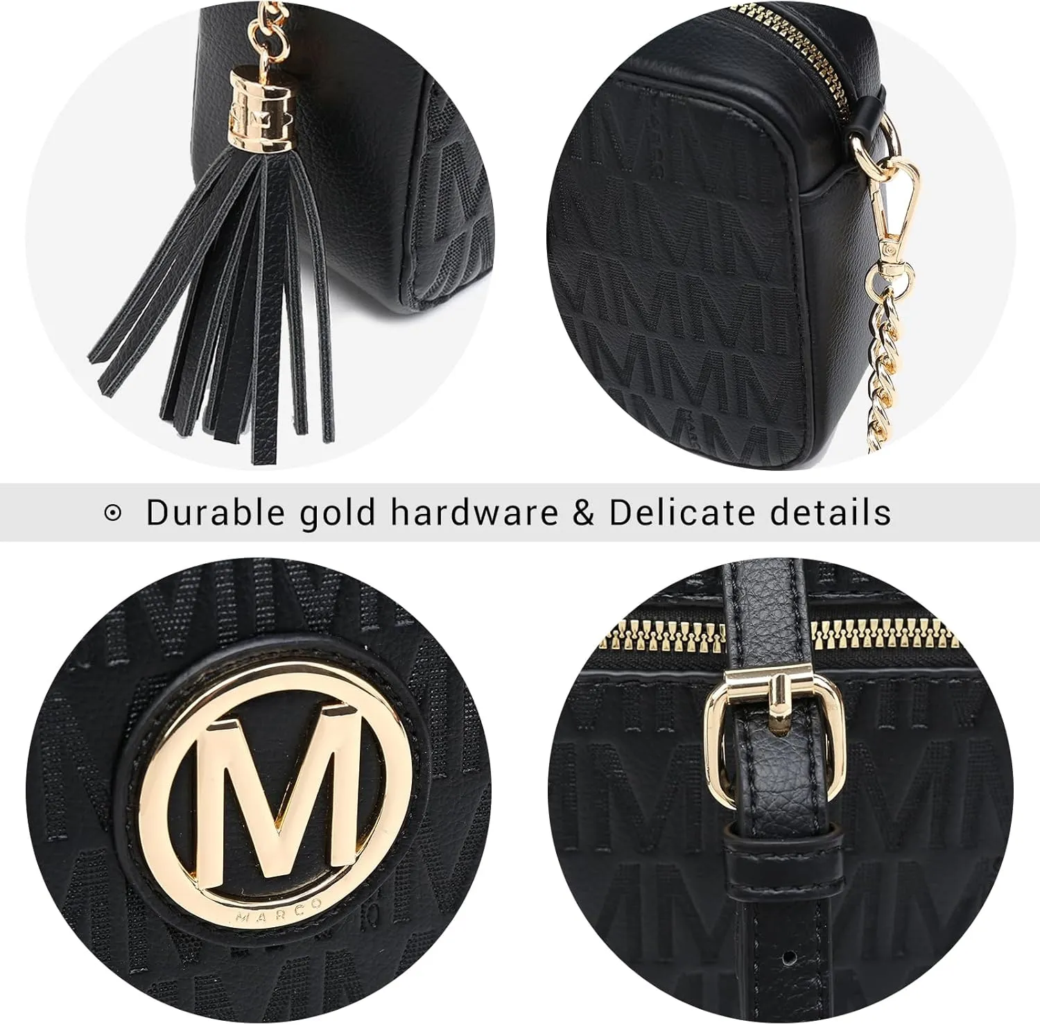 MKP Stylish Lightweight Fashion Crossbody Bag for Women Chic Signature Shoulder Messenger Bag with Tassel Zipper Pocket